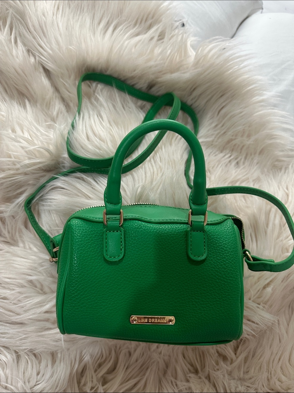 Green Mini Satchel Handbag -